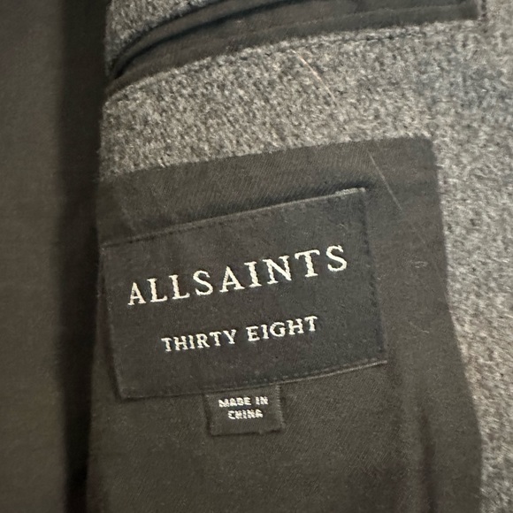 ALL SAINTS Fido Wool Blend Overcoat Sz 38 NWT - Picture 8 of 10